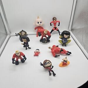 The Incredibles Figure Bundle Set Of 11 X Toys Disney Edna Harriet Bob Jack